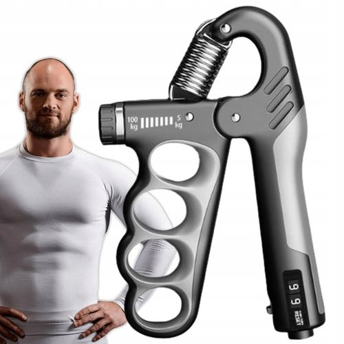 ŚCISKACZ DO RĄK DŁONI Z REGULACJĄ 10-100kg Z LICZNIKIEM 2 SZT na Arena.pl