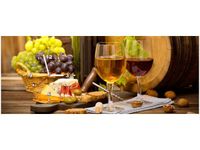 100X40CM ZEGAR BIAŁE CZERWONE OBRAZ