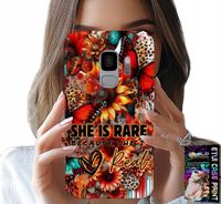 ETUI DO SAMSUNG GALAXY S9 - SHE IS RARE, SŁONECZNIKI, KWIATY, MOTYLE