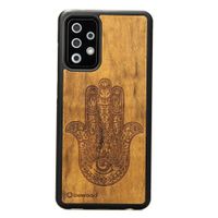 drewniane etui na samsung galaxy a52/a52s 5g hamsa imbuia