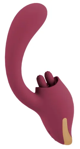 javida 2-function vibrator & licking system silikonowy 20,6 cm fioletowy na Arena.pl