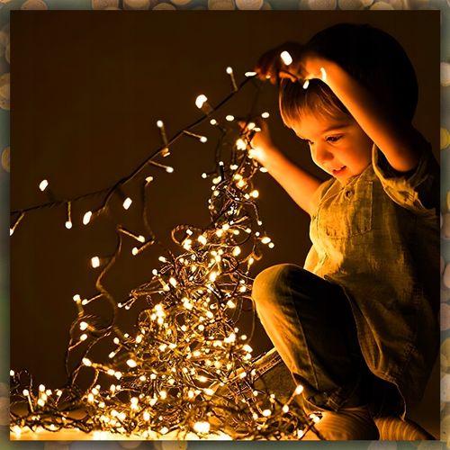 LAMPKI CHOINKOWE BIAŁY CIEPŁY 200 LED FLASH GRUBE WEW/ZEW NA CHOINKĘ 15M na Arena.pl