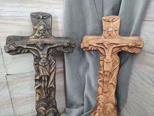 Drewniany Krzyż Krzyżyk na ścianę obraz 30cm na Arena.pl