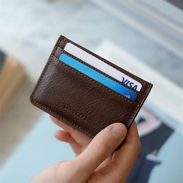 Etui na dowód osobisty Stackers brązowe zdjęcie 2