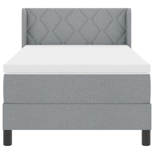 Łóżko kontynentalne z materacem Jasnoszary 90 x 190 cm na Arena.pl