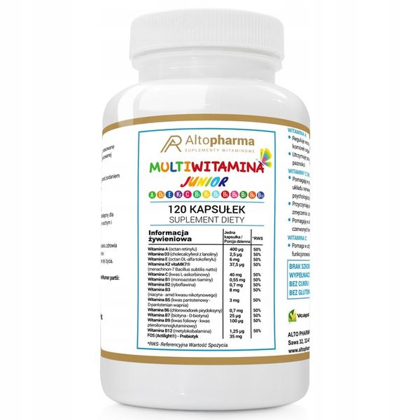 Multiwitamina JUNIOR witaminy dla dzieci 120k zdjęcie 2