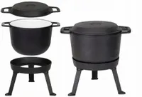 KOCIOŁEK Myśliwski 10 L EMALIOWANY Garnek na OGNISKO PATELNIA Grill Emalia