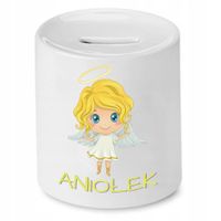 Skarbonka Dla Dzieci Aniołek Prezent Z Nadrukiem Ze Zdjęciem