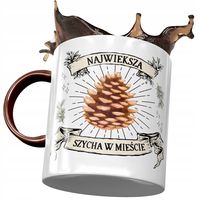 Kubek Bordowy Śmieszny Największa Szycha Miasta Z Nadrukiem Ze Zdjęciem