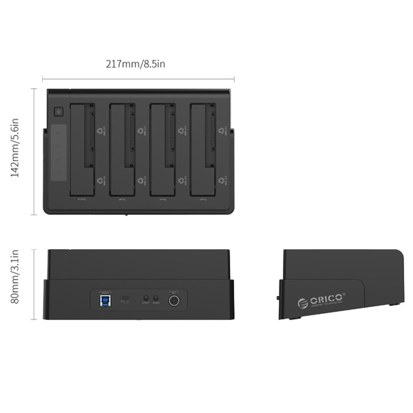 Orico Stacja klonująca 4*SATA 3,5" USB 5Gbps zdjęcie 3