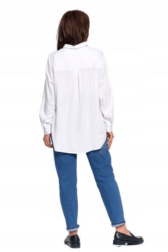 ELEGANCKA KOSZULA DAMSKA OVERSIZE WYDŁUŻONY TYŁ MODNA BLUZKA MORAJ na Arena.pl