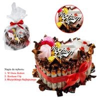Tort Słodki Prezent Serce Upominek Zestaw Słodyczy na Dzień Kobiet