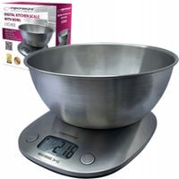 ELEKTRONICZNA WAGA KUCHENNA Z MISĄ MISKĄ PRECYZYJNA 5KG STALOWA TAROWANIE