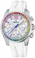 Zegarek damski Festina PU biały Zegarek na rękę Festina Boyfriend UF20610/2