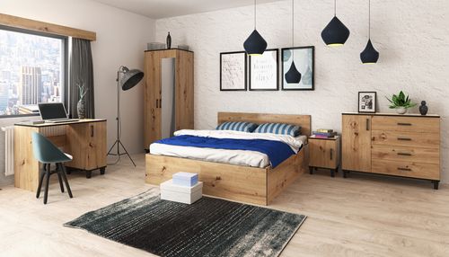 Komoda P3 160 cm dąb artisan z szufladą na Arena.pl