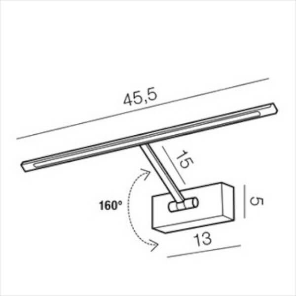 Ścienny kinkiet salonowy Monalisa AZ2645 LED 8W 3000K chrom zdjęcie 3