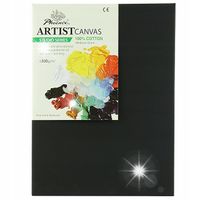 Podobrazie malarskie bawełniane płótno blejtram CZARNE 280g Phoenix 50x70cm