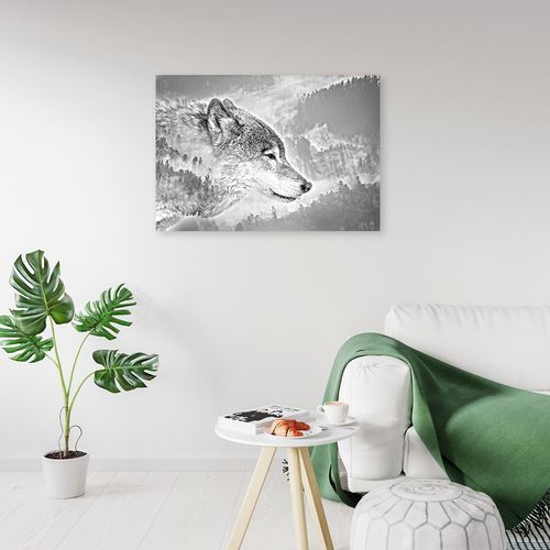 Deco Panel, Wilk na śnieżnym tle 60x40 na Arena.pl