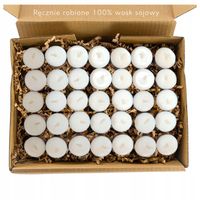 Podgrzewacze sojowe ręcznie robione tealight naturalne bezzapachowe 50 szt