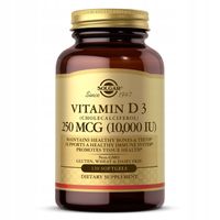 SOLGAR Witamina D3 10000 IU 120 Kapsułek Softgels 250mcg