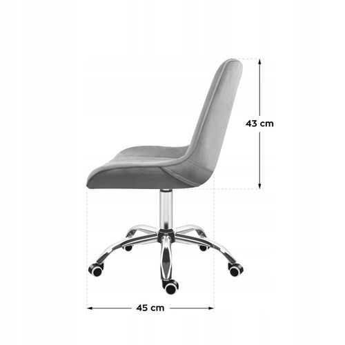 Fotel biurowy obrotowy MARK ADLER szary welurowy tapicerowany do na Arena.pl