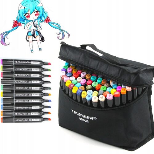 Markery Alkoholowe Dwustronne Zestaw 80szt + Torba na Arena.pl