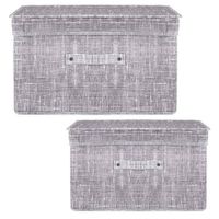 Pudełka do przechowywania 2 szt. organizery zamykane szare zestaw