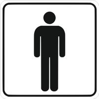 Tabliczka informacyjna Grawerowana 10x10cm znak piktogram Toaleta męska