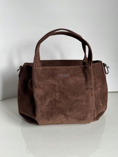 Torba Flora&Co torebka czekoladowa zamsz zamszowa eco brązowa shopper viral na Arena.pl