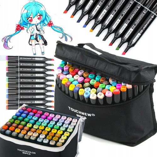 Markery Alkoholowe Dwustronne Zestaw 80szt + Torba na Arena.pl