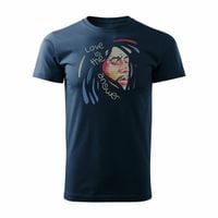 Koszulka reggae z Bobem Marleyem Bob Marley męska granatowa REGULAR S