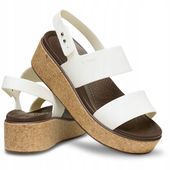 Crocs Damskie Sandały Koturn Brooklyn Cork Low Wedge 21144 Sandal 36-37