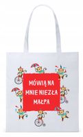 Śmieszny Zabawny Prezent Torba Eco Biała Shopper Z Nadrukiem Ze Zdjęciem