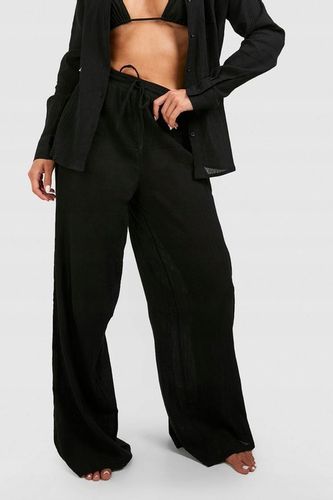 BOOHOO CZARNE LUŹNE SPODNIE PLAŻOWE TEKSTURA M9J NG2__S na Arena.pl