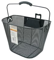 Koszyk na rower metalowy przód czarny - klips