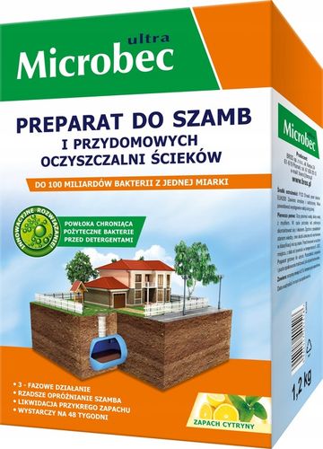 MICROBEC ULTRA Preparat do szamb 1,2 kg – zapach cytryny - 2 na Arena.pl