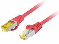 Patchcord Lanberg FTP kat.6A 0.5m LSZH CU fluke passed czerwony