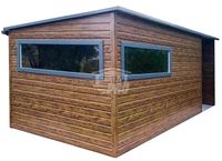 Schowek domek ogrodowy 4,5x2,5m + wiata 1,8m drzwi 2x okno rynny GP450