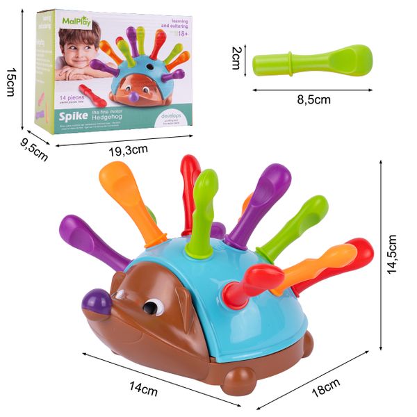 Sorter Jeżyk Układanka Edukacyjna Jeż Montessori Gra Liczby zdjęcie 2