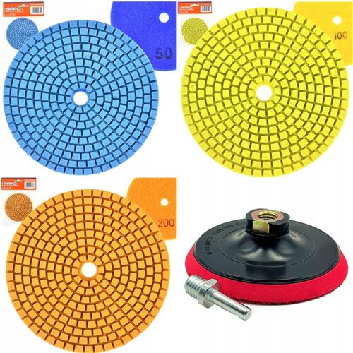 ZESTAW TARCZA DIAMENTOWA DO GRESU PŁYTEK KAMIENIA NA SUCHO MOKRO + na Arena.pl