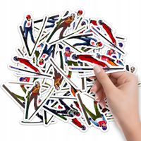 NAKLEJKI NA ZESZYT NALEPKA Z POSTACIAMI SPORT SKOKI NARCIARSKIE WZORY 10SZT