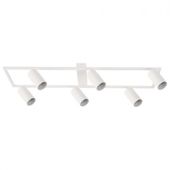 ŻYRANDOL LED GU10 X6 BIAŁY BU MO ALUMINIUM 35W 220V OBROTOWY