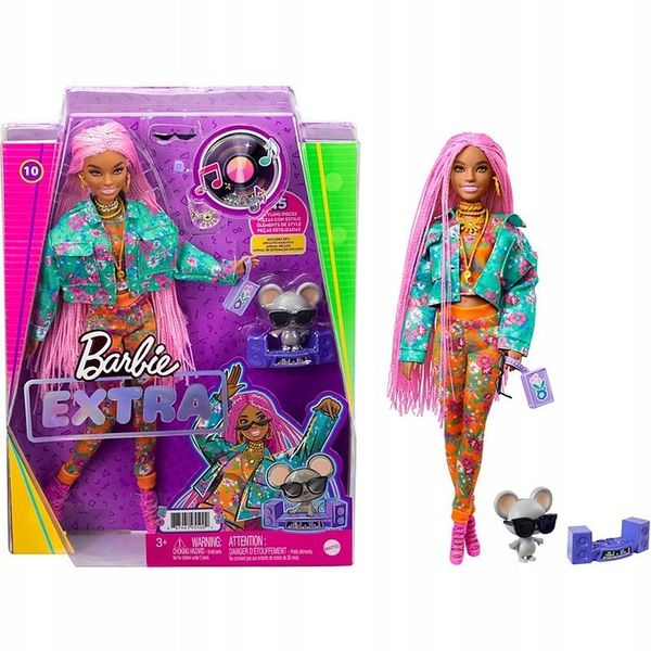 Mattel Barbie Lalka Extra Warkoczyki + Akcesoria zdjęcie 13