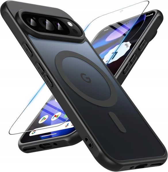Etui plecki do Google PIXEL 9 / 9 PRO + SZKŁO do MagSafe CZARNY MATT CASE zdjęcie 1