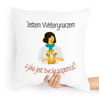 Poduszka Prezent Dla Weterynarza Jestem Z Nadrukiem Ze Zdjęciem