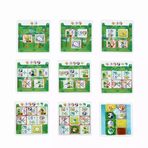 Logiczna gra dla dzieci - 60 zagadek o różnych poziomach trudności Dżungla na Arena.pl