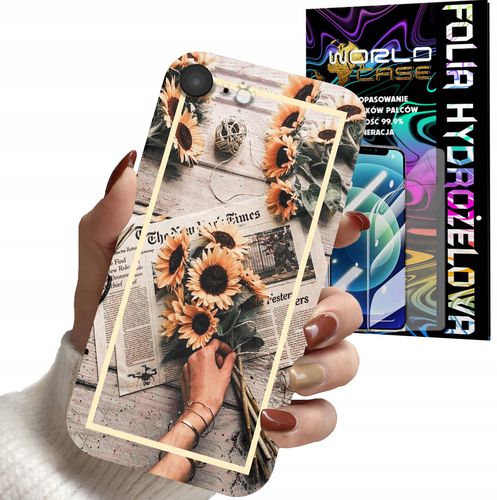 ETUI CASE DO IPHONE 7 8 SE2 - SŁONECZNIK KWIATY DLA KOBIET PLECKI + FOLIA na Arena.pl