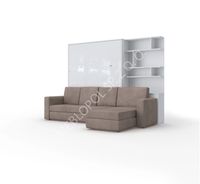 Półkotapczan MEBLOPOL 160V pionowy z narożnikiem dąb/biały połysk