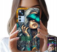 ETUI DO XIAOMI 12T / 12T PRO - ANTI SOCIAL, BUTTERFLY, MOTYLEK, KOBIECE