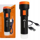 Latarka LED Vergionic z akumulatorem Li-ion 300 mAh miniUSB 2xLED